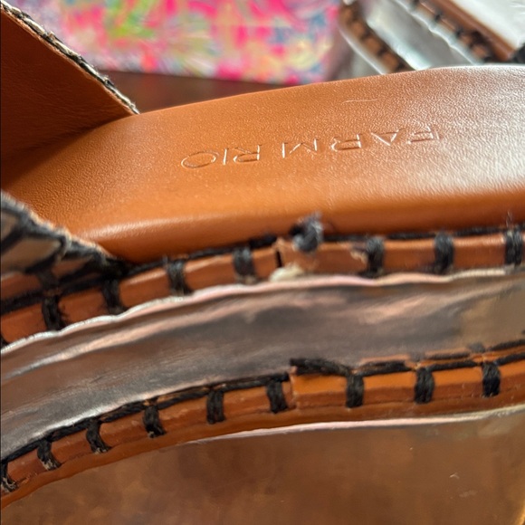 Farm Rio Sample Silver Wedge Mule Sandal - Picture 8 of 14